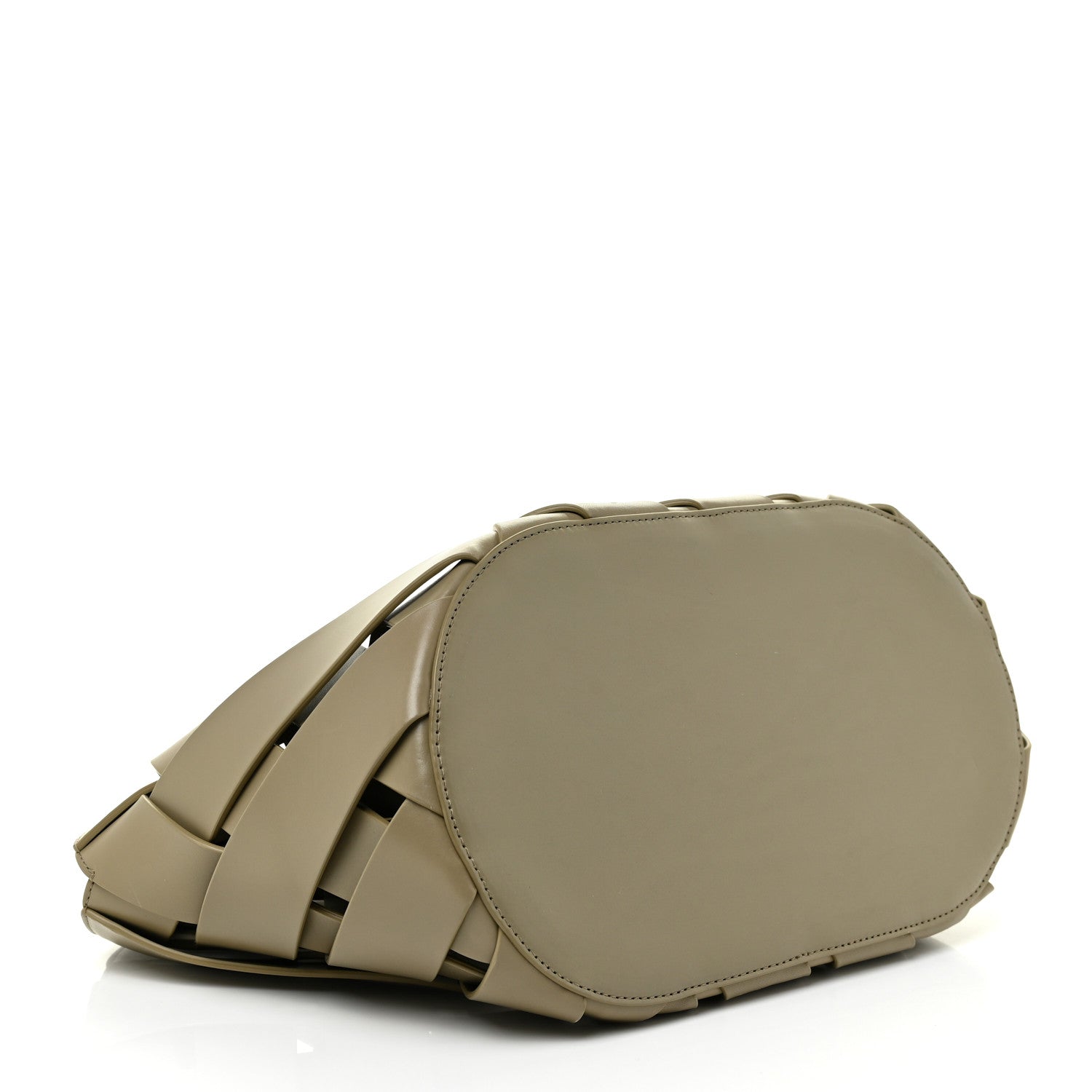 Bottega Veneta Calfskin V Woven Drawstring Tote Taupe 3 of 16