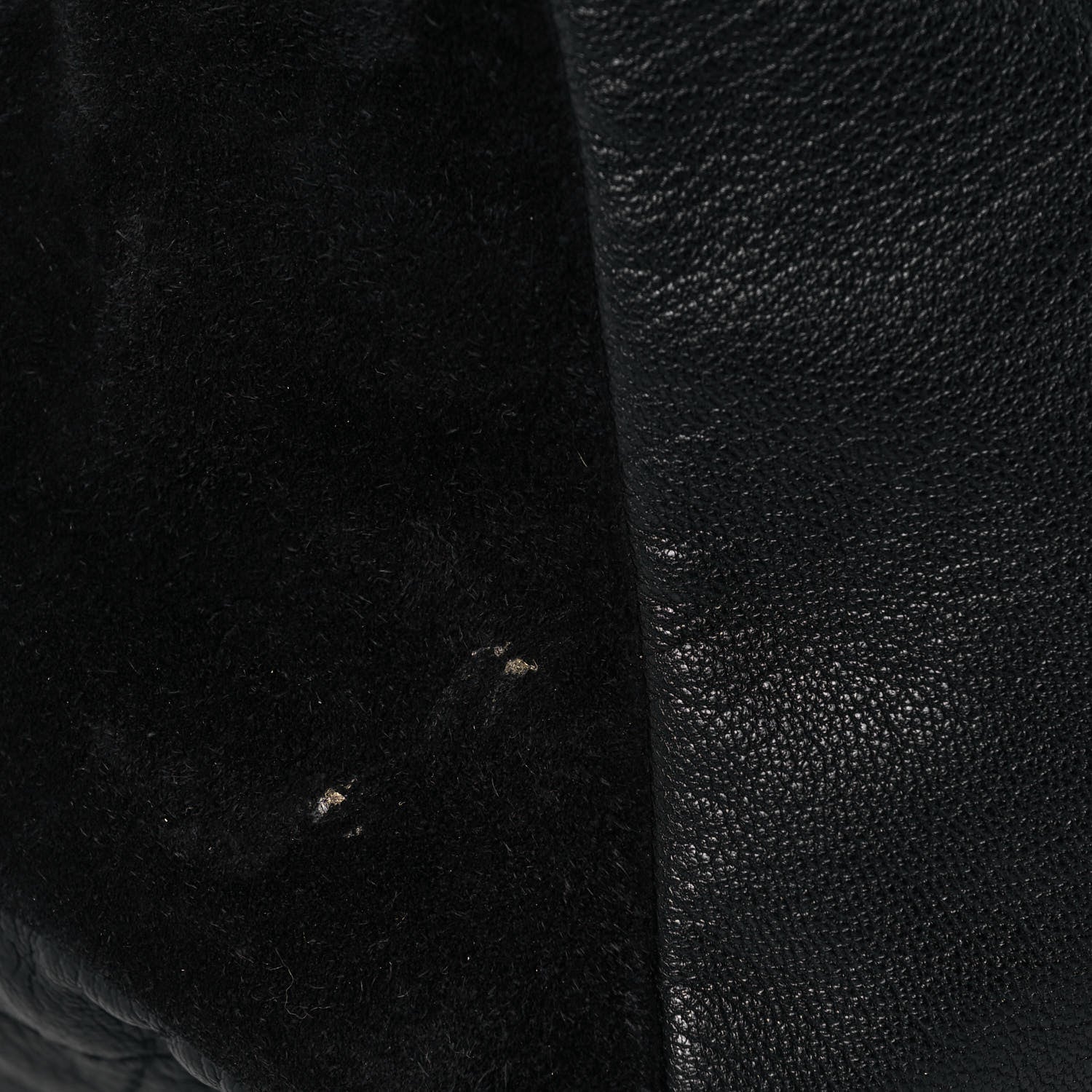 Chanel Goatskin Suede Calfskin Quilted Patchwork Drawstring Bag Black 14 of 14