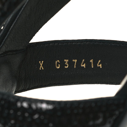 Chanel Lambskin Sequin Pearl CC Thong Sandals 41 Black 8 of 9