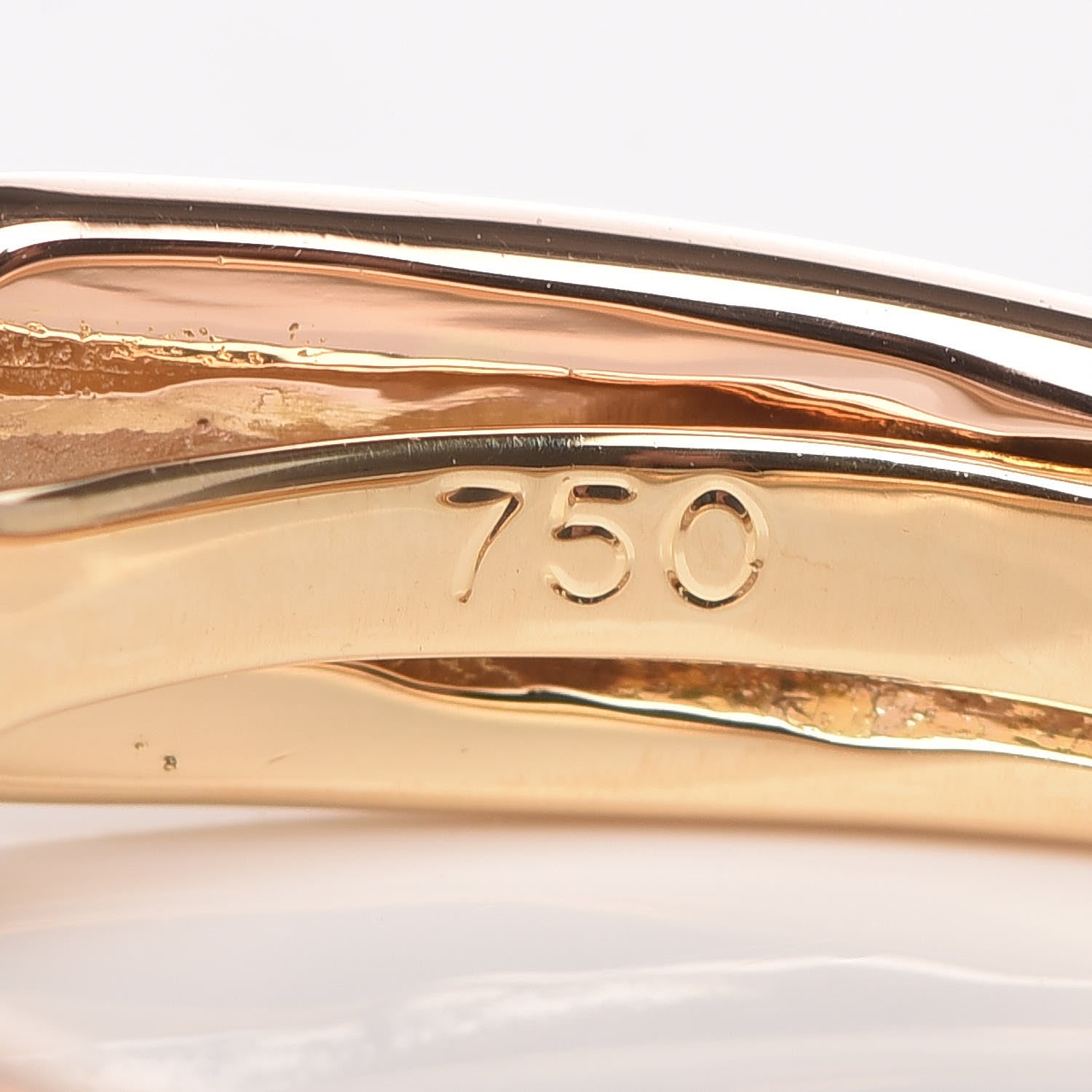 Cartier 18K Pink Yellow White Gold Diamond .57ct Solitaire Trinity Engagement Ring 52 6 7 of 8