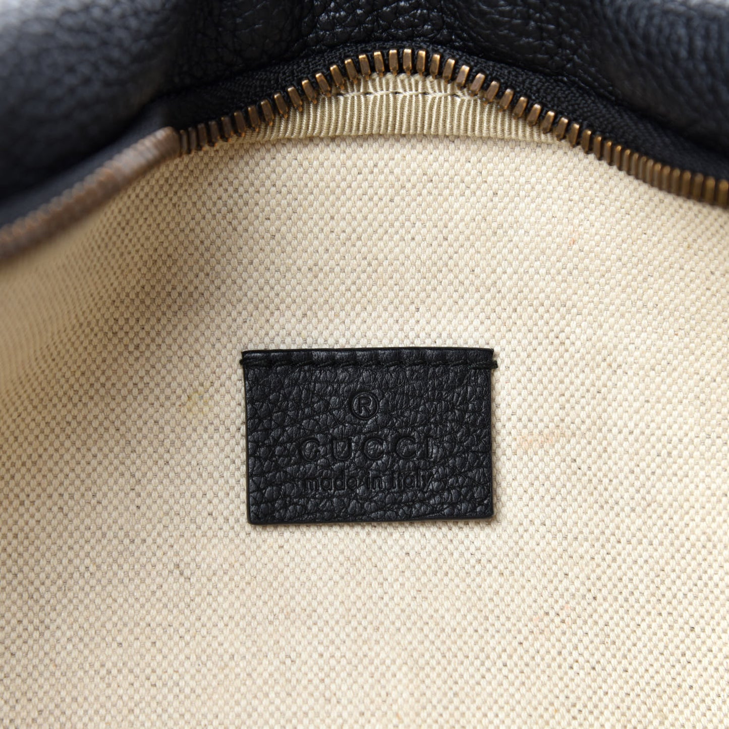 Grained Calfskin Logo Belt Bag Black