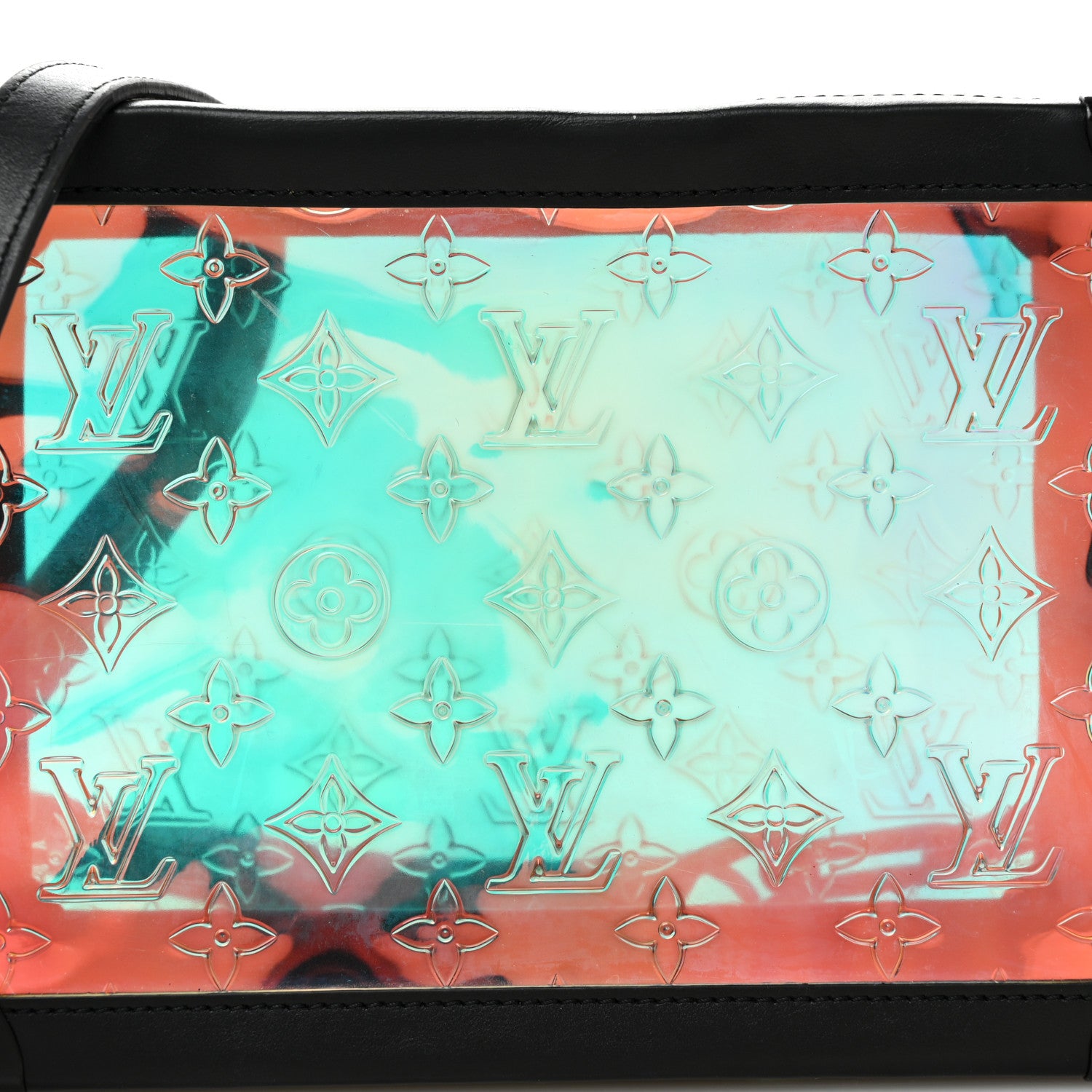 Louis Vuitton Calfskin PVC Monogram Solar Ray Soft Trunk Iridescent Prism Black 8 of 10