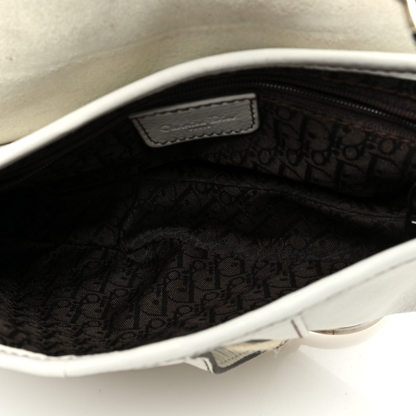 Calfskin Saddle Bag White