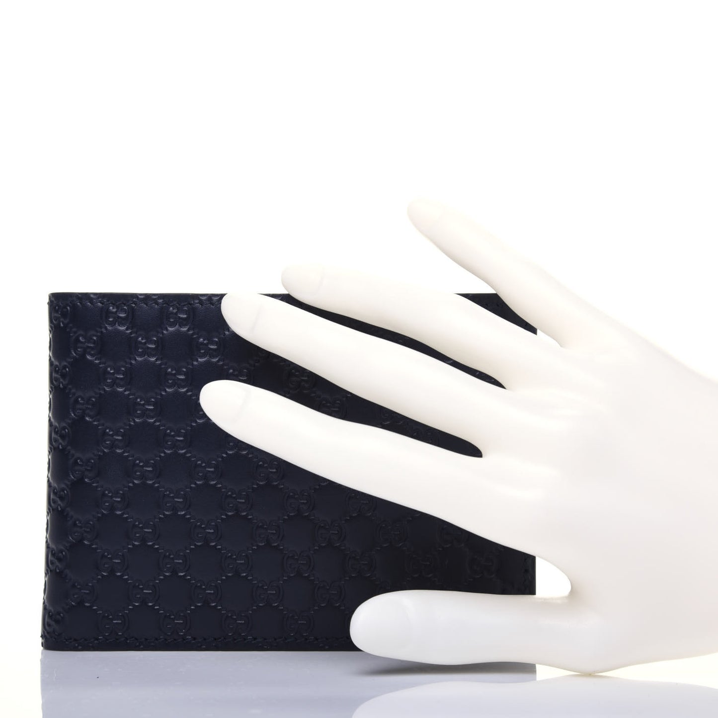 Microguccissima Bi-Fold Wallet Navy Blue
