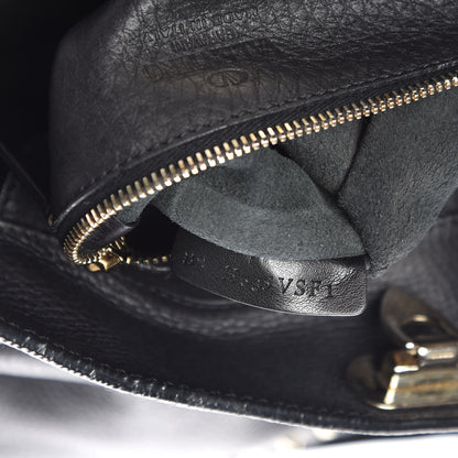 Valentino Garavani Pebbled Calfskin Large Rockstud Flip-Lock Messenger Bag Black 8 of 14