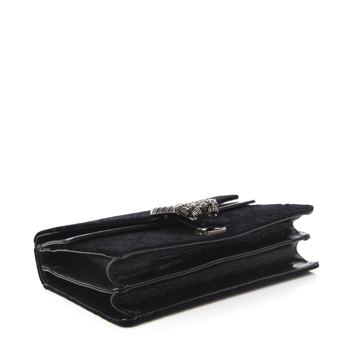 Velvet GG Monogram Small Dionysus Shoulder Bag Black