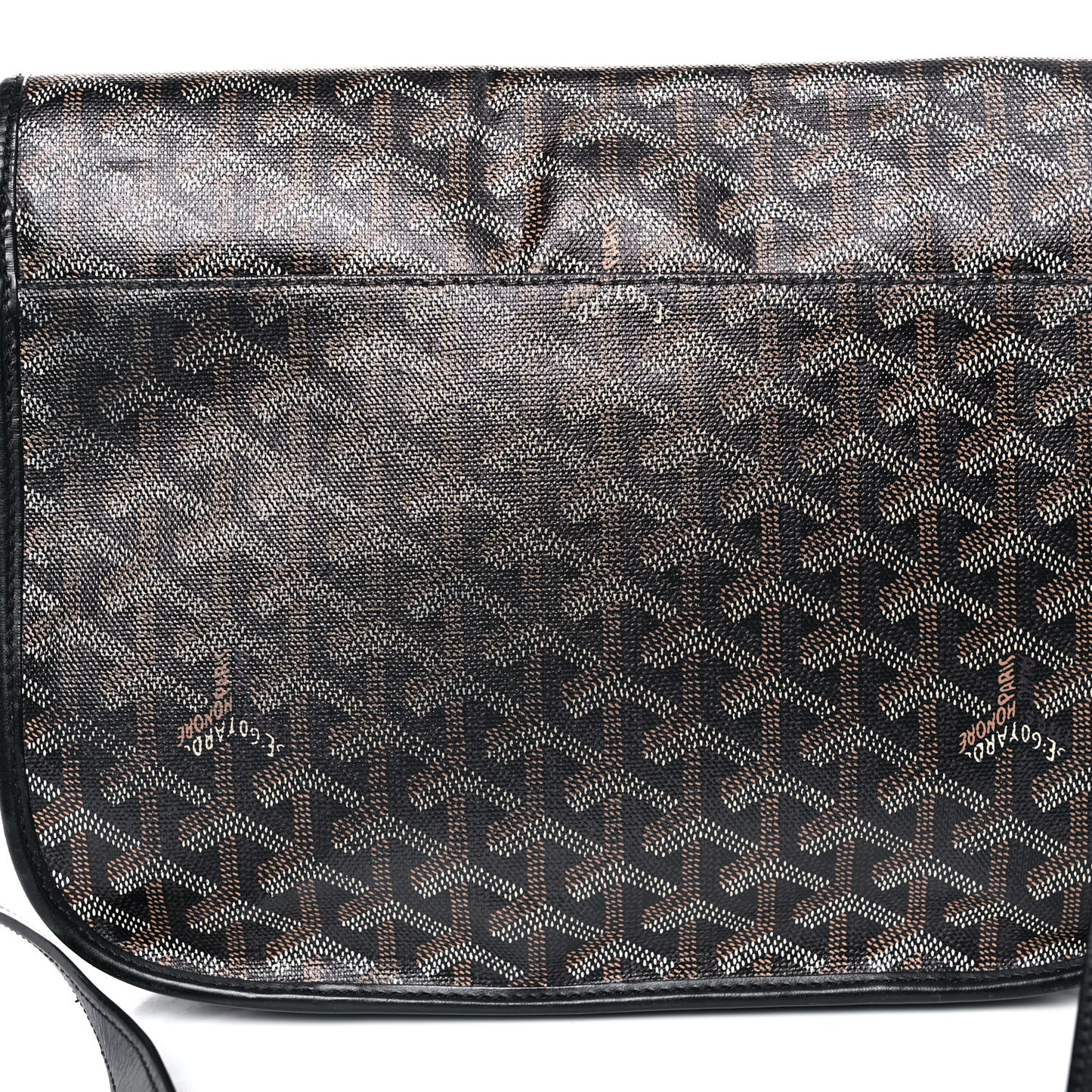Goyardine Belvedere MM Messenger Bag Black