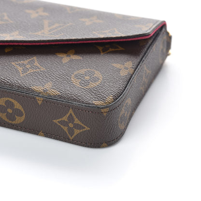 Louis Vuitton Monogram Pochette Felicie Chain Wallet Fuchsia 8 of 8