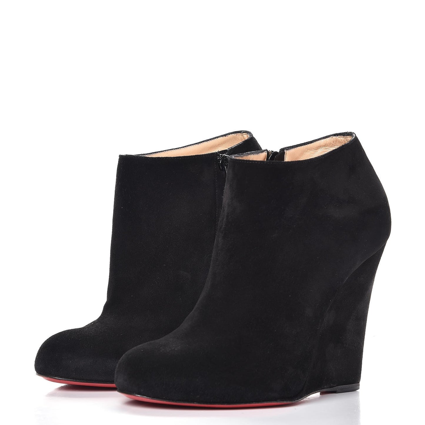 Suede Belle Zeppa 100 Wedge Ankle Boots 38.5 Black