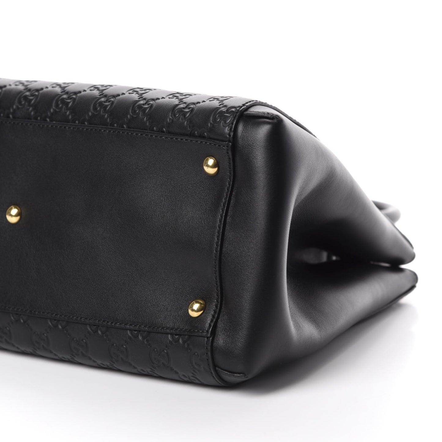 Soft Guccissima Signature Top Handle Tote Bag Black