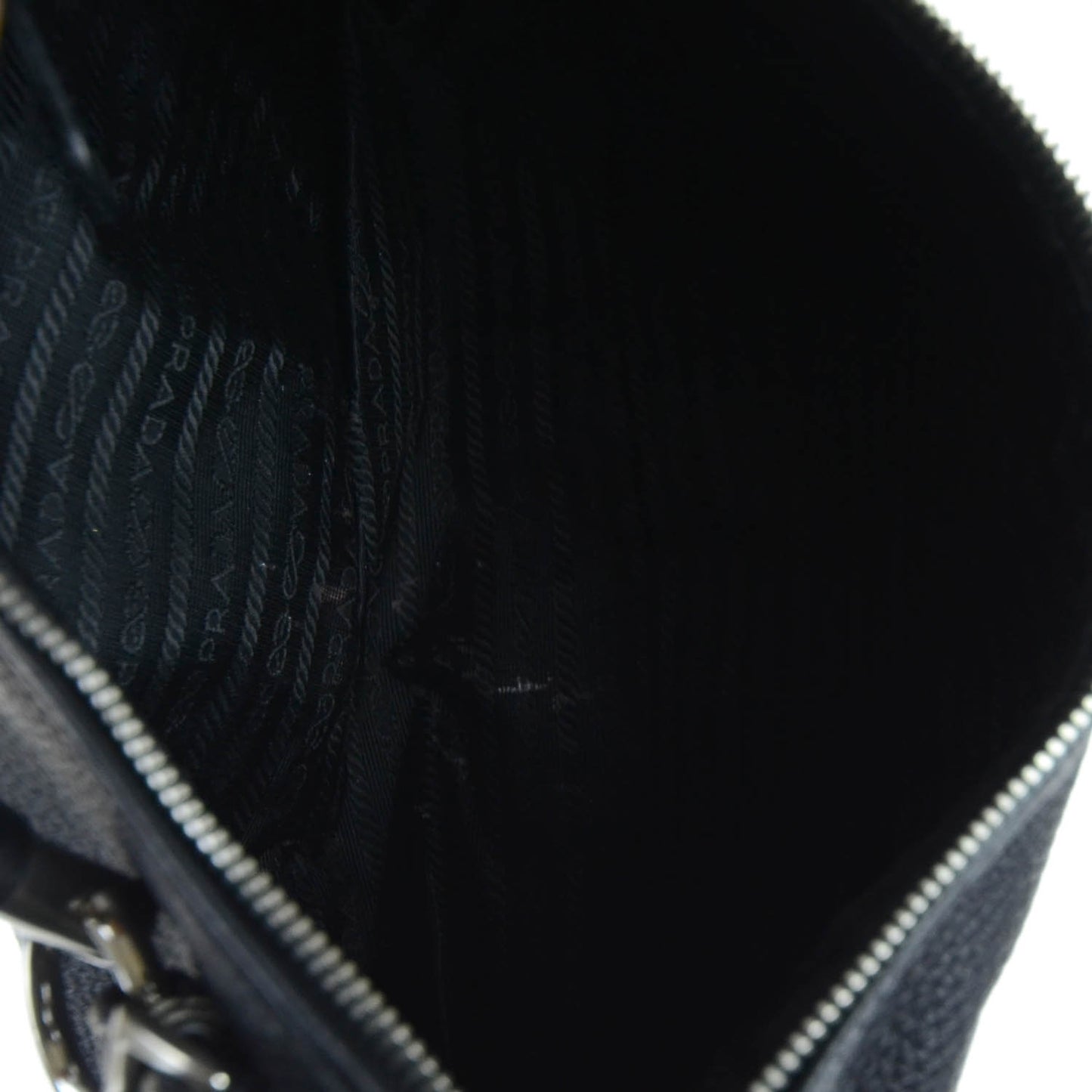 Leather Small Hobo Bag Nero Black