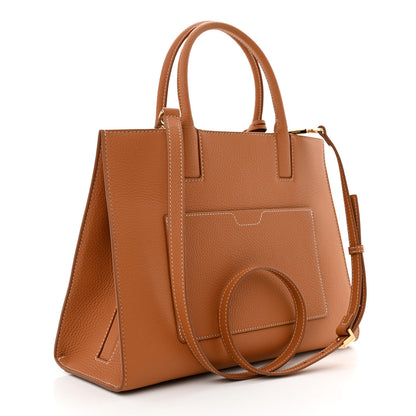 Burberry Grained Calfskin Small Frances Tote Warm Russet 3 of 10