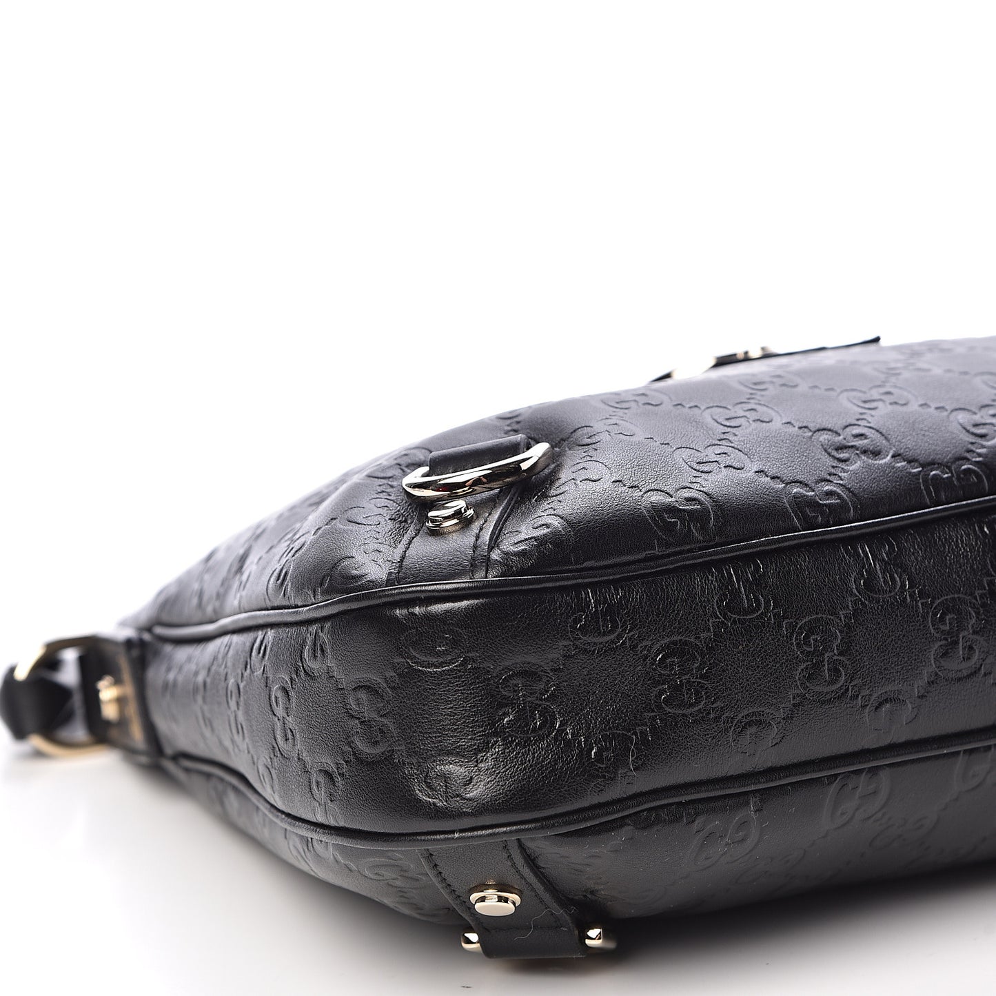 Guccissima Medium Abbey D Ring Hobo Black