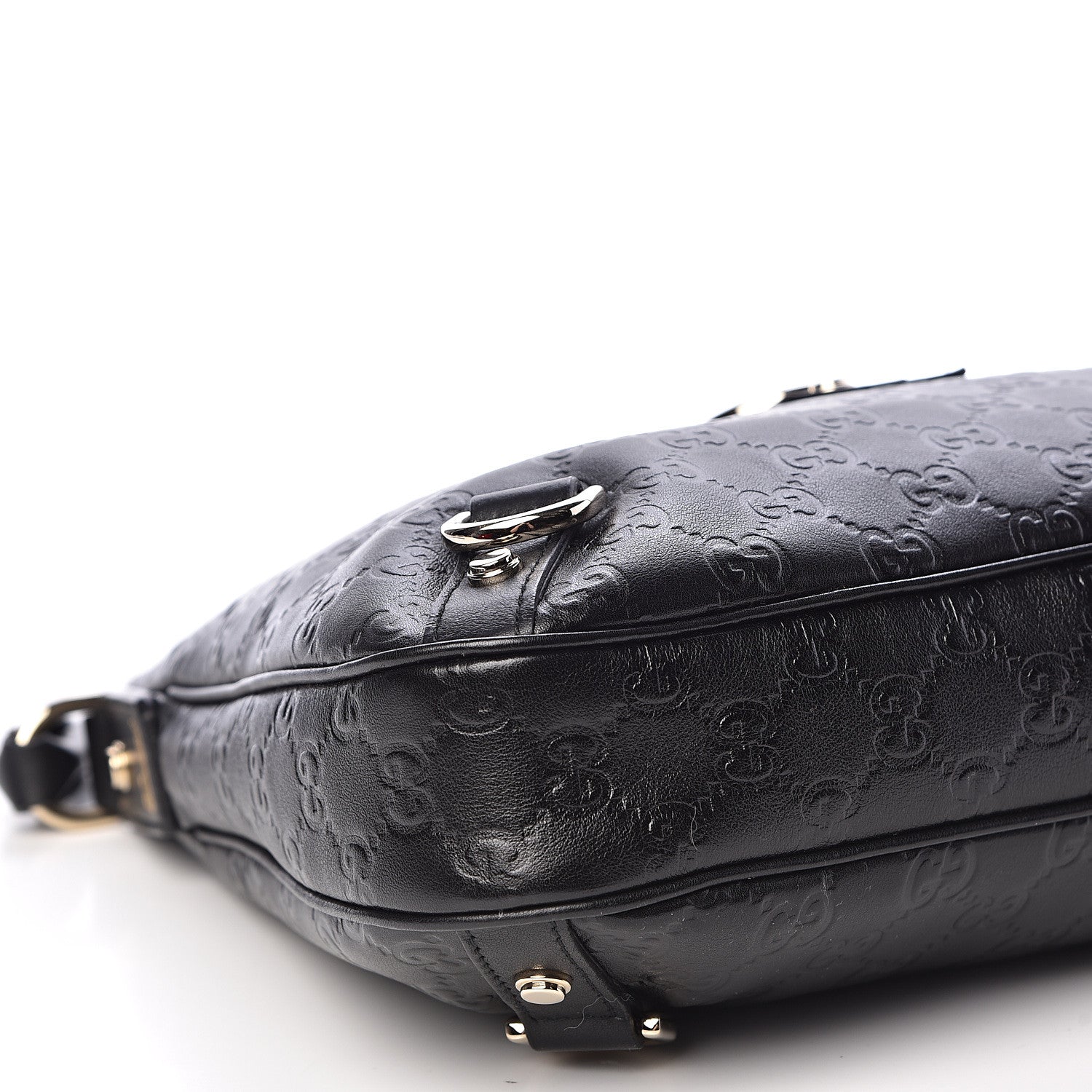Gucci Guccissima Medium Abbey D Ring Hobo Black 10 of 13