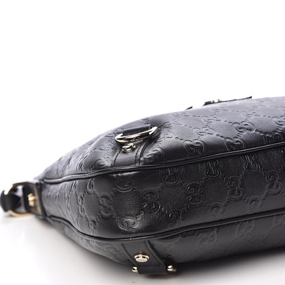 Gucci Guccissima Medium Abbey D Ring Hobo Black 10 of 13