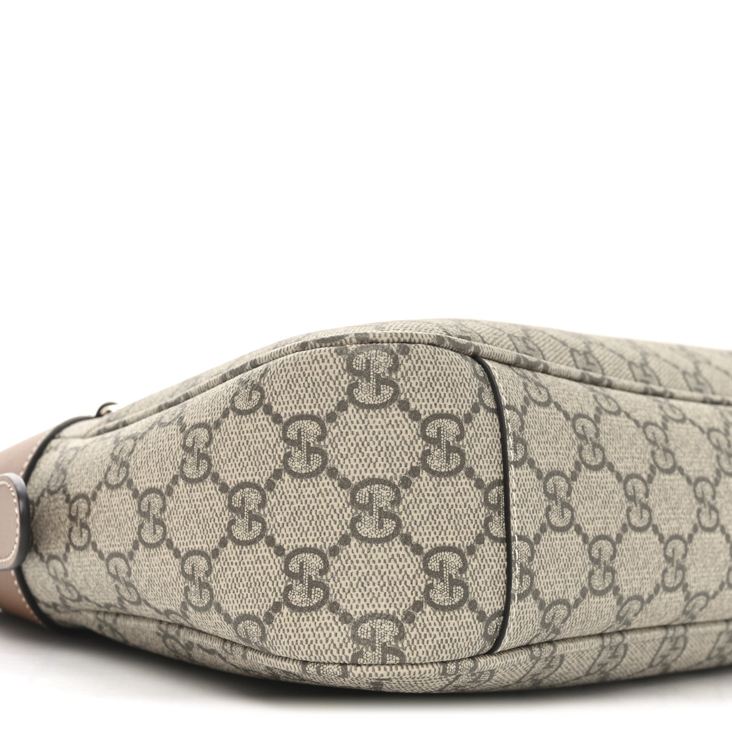 Gucci GG Supreme Monogram Emblem Medium Shoulder Bag Beige Ebony Sundial 9 of 10