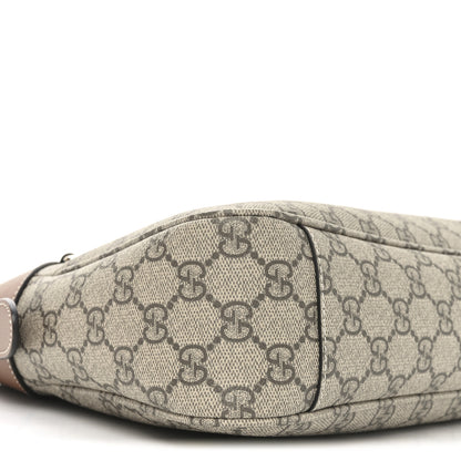 Gucci GG Supreme Monogram Emblem Medium Shoulder Bag Beige Ebony Sundial 9 of 10