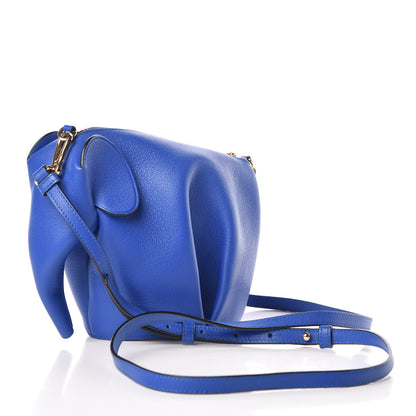 Loewe Calfskin Mini Elephant Crossbody Bag Electric Blue 3 of 8