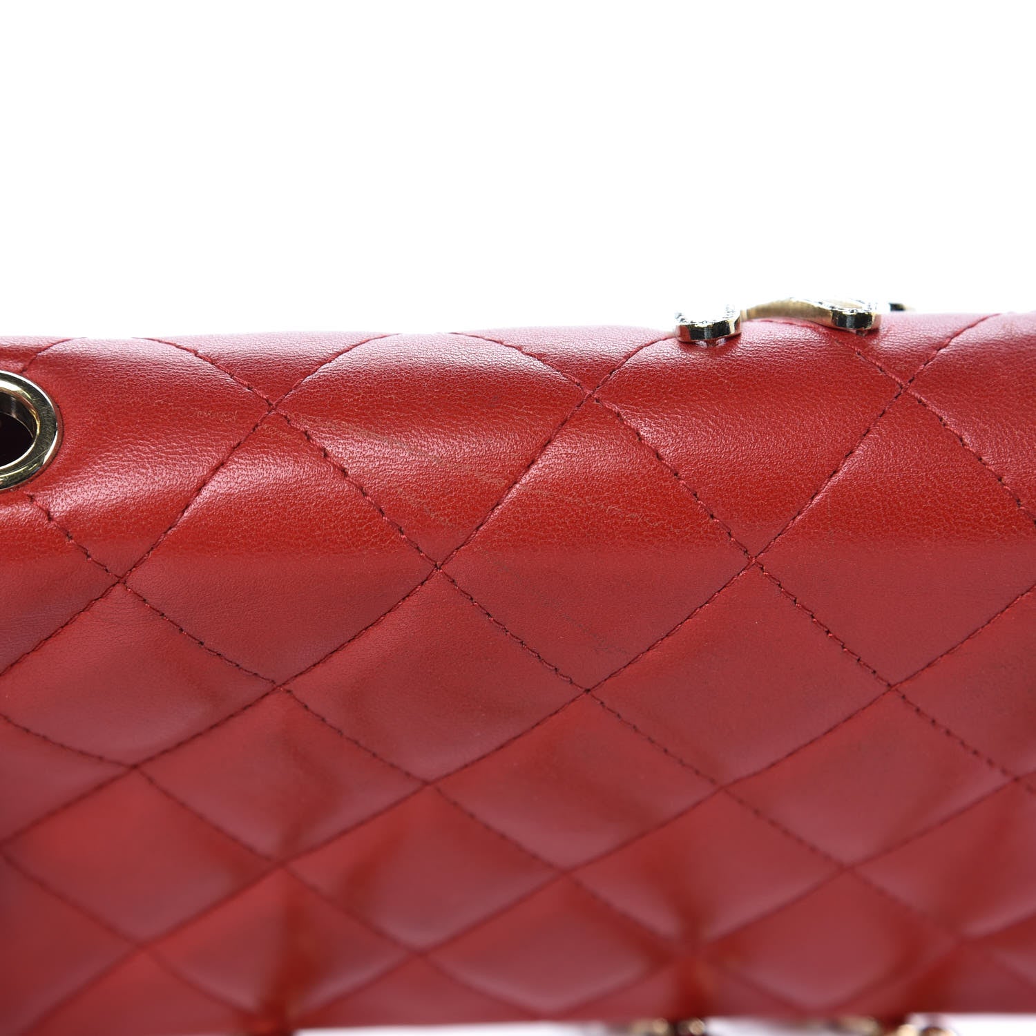 Chanel Lambskin Quilted Extra Mini V For Victory Flap Red 15 of 18