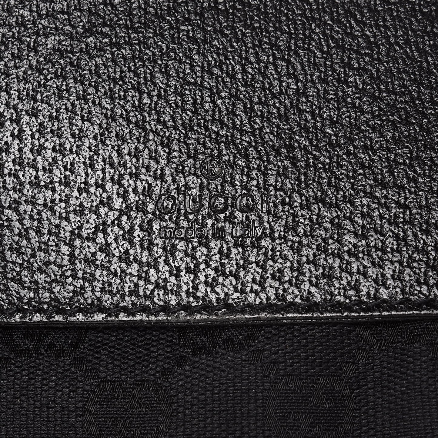 GG Monogram Double Pocket Belt Bag Black