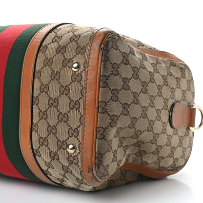 Gucci Monogram Vintage Web Medium Boston Tobacco 14 of 16