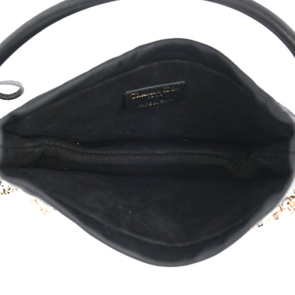 Christian Dior Lambskin Cannage Mini Top Handle Drawstring Bag Black 5 of 10