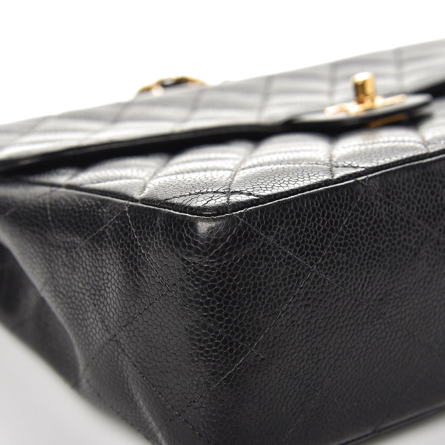 Caviar Quilted Jumbo Single Flap Black
