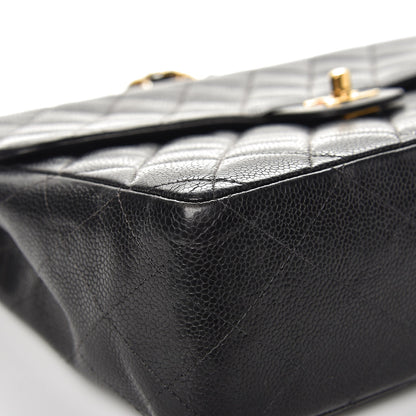 Chanel Caviar Quilted Jumbo Single Flap Black 12 of 14