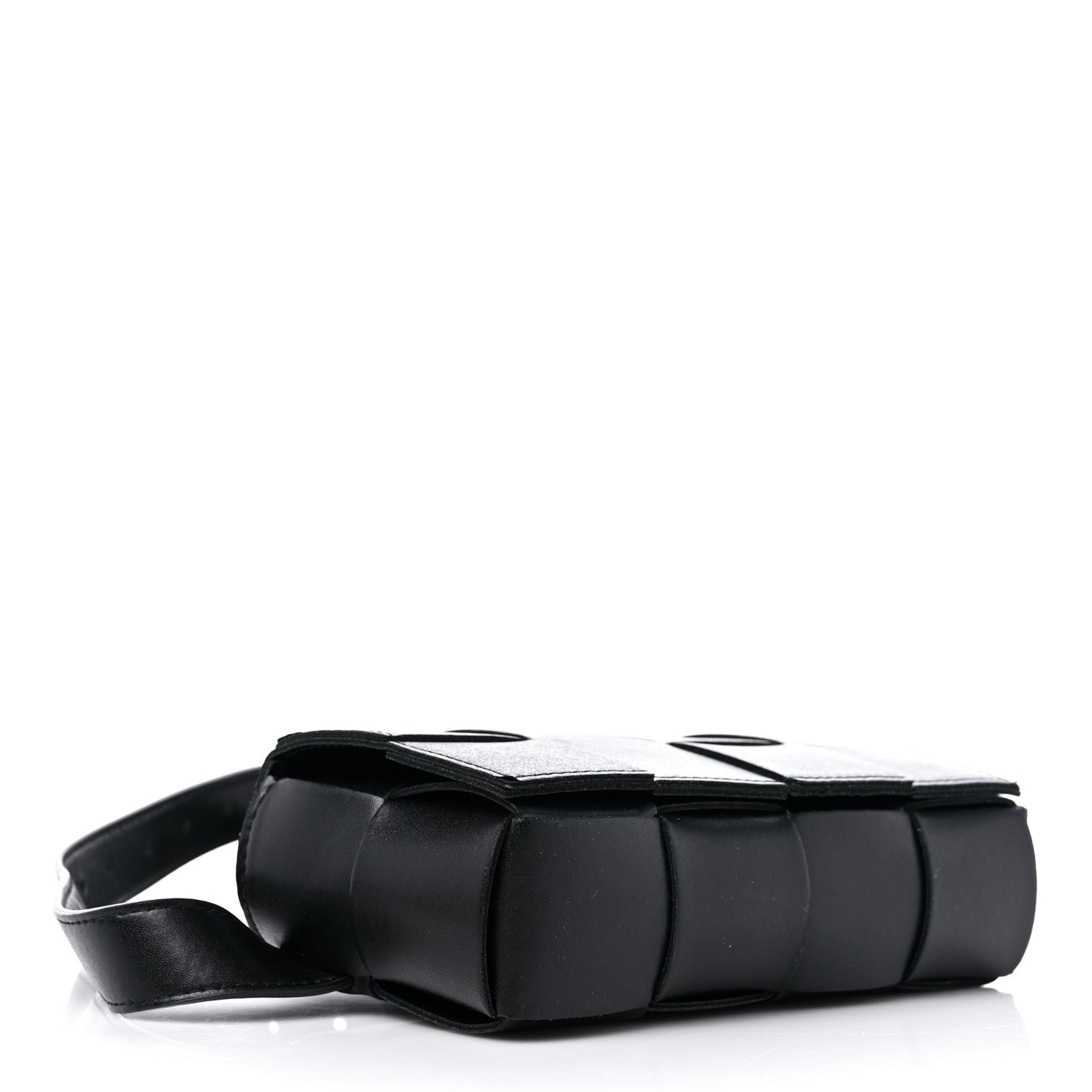 Nappa Maxi Intreccio The Belt Cassette Bag Black