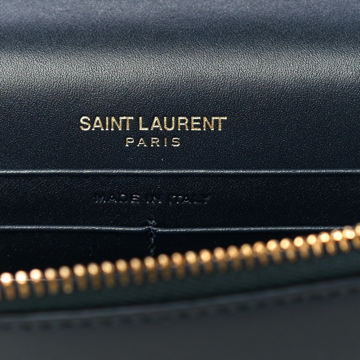Saint Laurent Smooth Calfskin Classic Monogram Kate Tassel Chain Wallet Marine 6 of 14