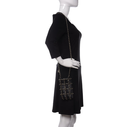 Chanel Lambskin Tech Me Out Clutch With Chain Black 2 of 12