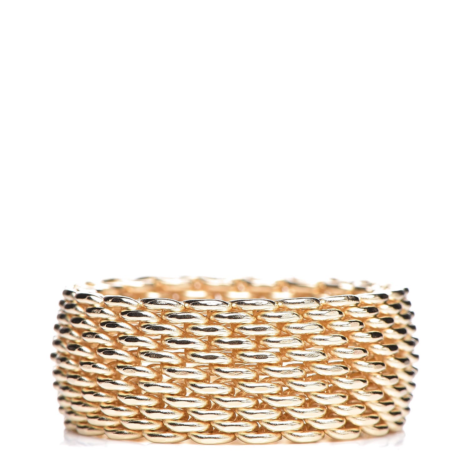 Tiffany 18K Yellow Gold Wide Somerset Ring 58 8.5 1 of 4