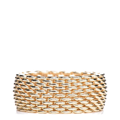 Tiffany 18K Yellow Gold Wide Somerset Ring 58 8.5 1 of 4