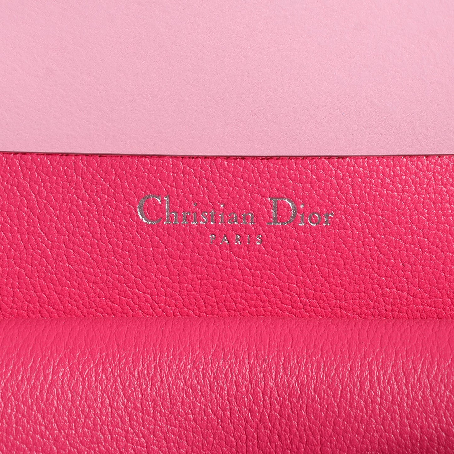 Calfskin Perforated Cannage Dioriva Tote Hot Pink