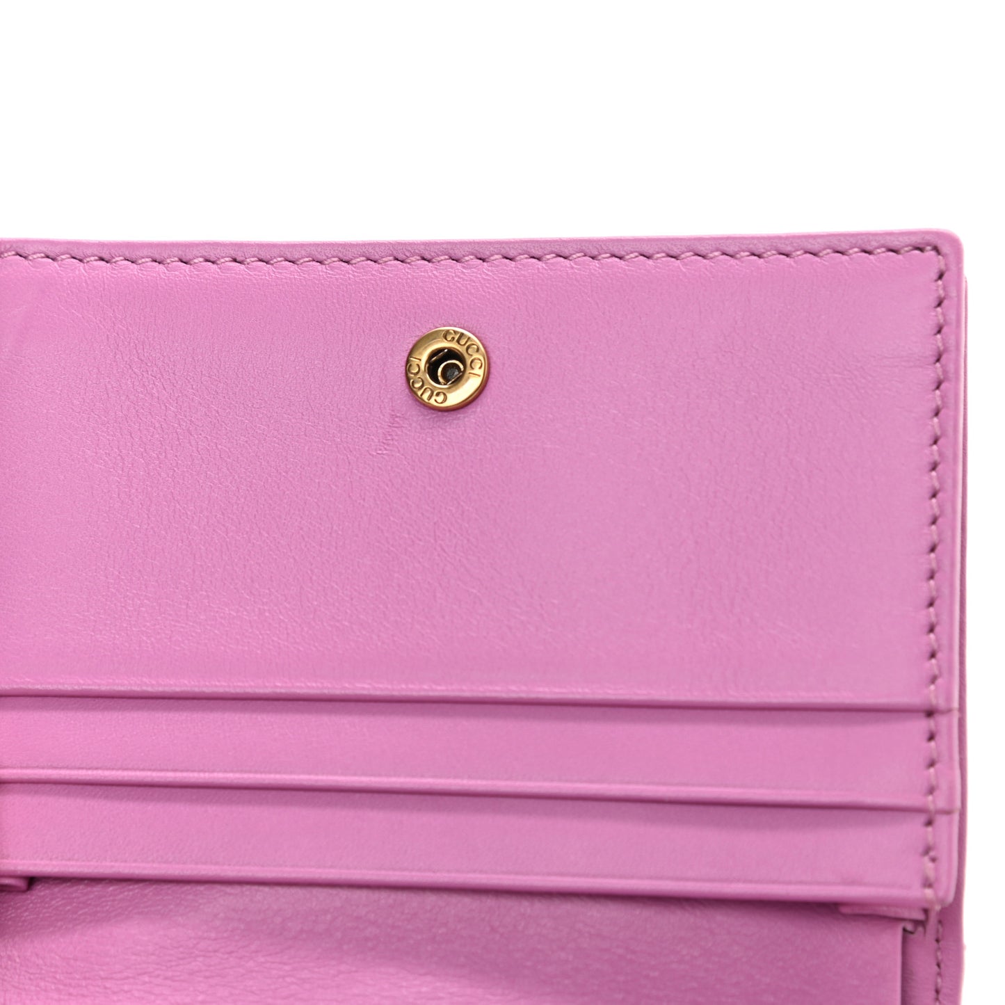 Calfskin Matelasse GG Marmont Card Case Candy Mousse
