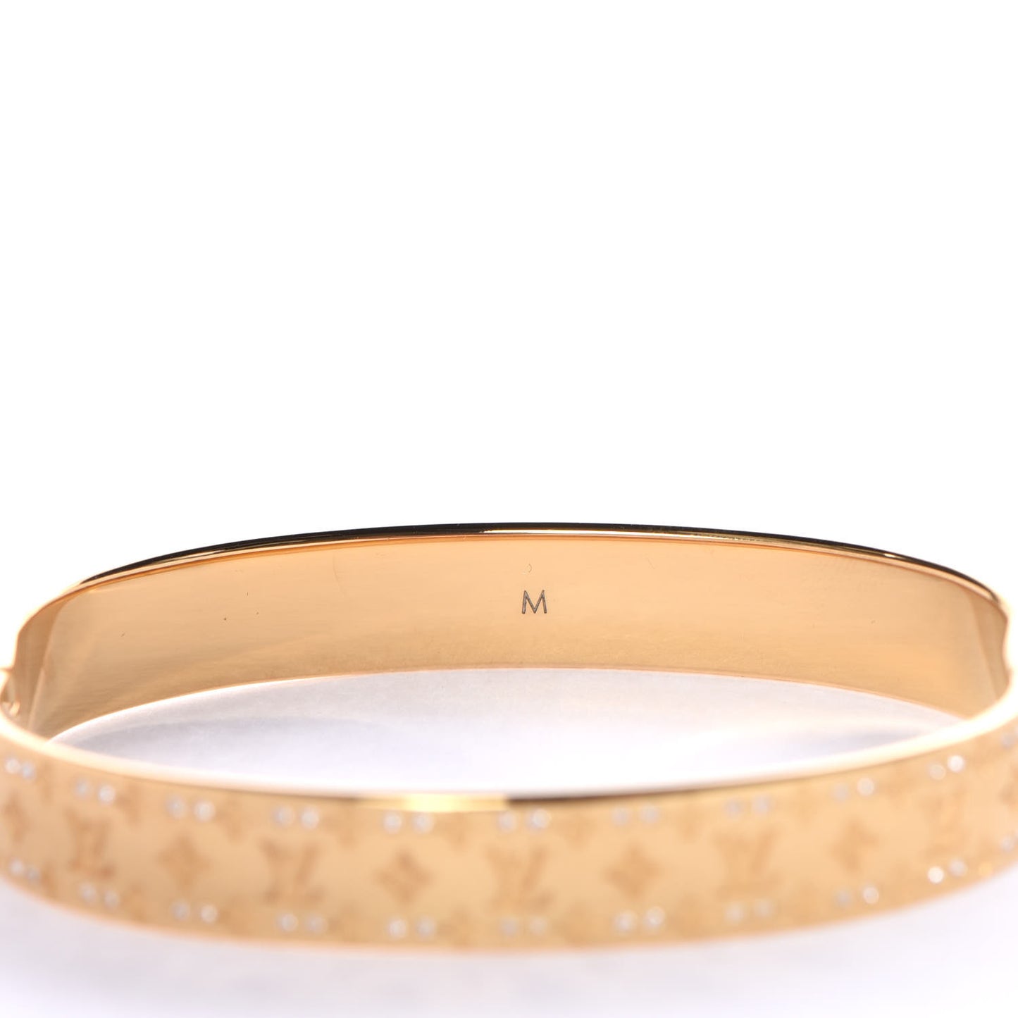 Brass Monogram Nanogram Cuff M Gold