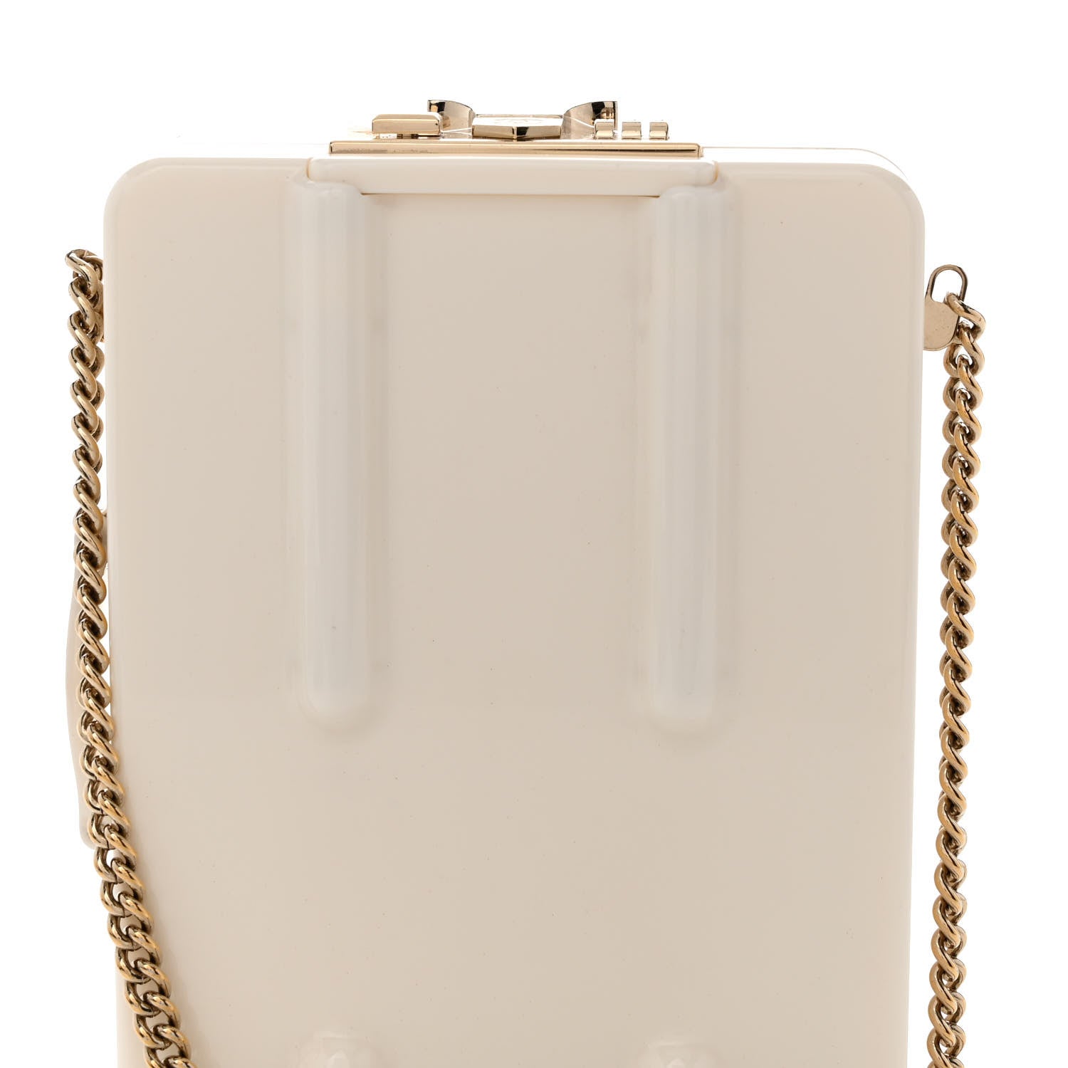 Chanel Plexiglass Patent Evening In The Air Mini Trolley Minaudiere Clutch Black White 11 of 14