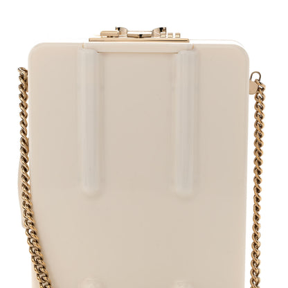 Chanel Plexiglass Patent Evening In The Air Mini Trolley Minaudiere Clutch Black White 11 of 14