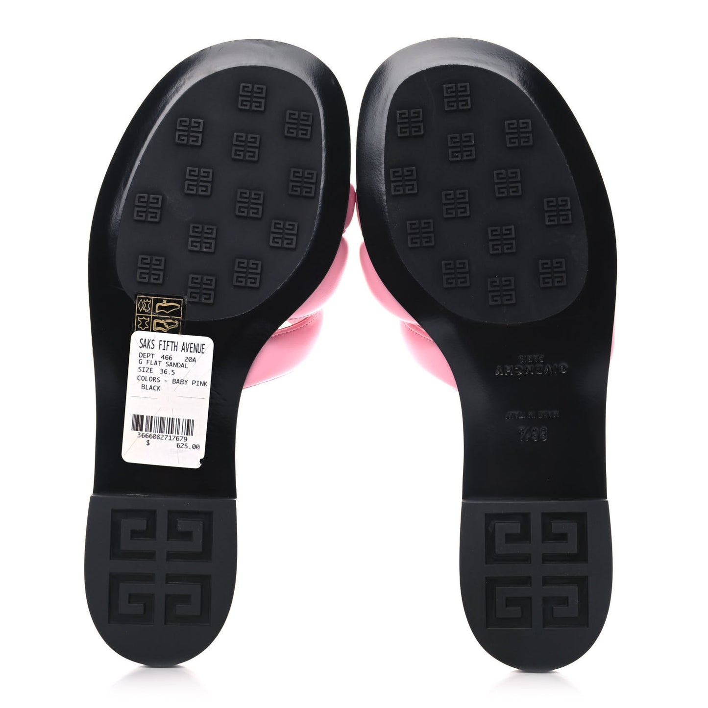 Nappa G Flat Sandals 36.5 Baby Pink