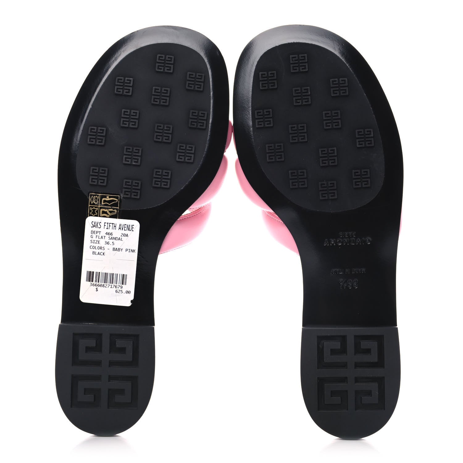 Givenchy Nappa G Flat Sandals 36.5 Baby Pink 5 of 9