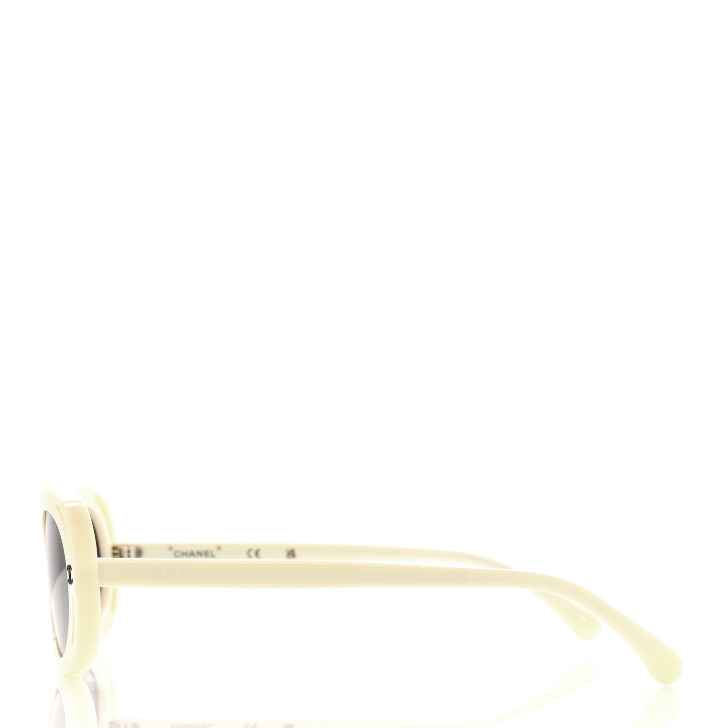 Chanel Acetate Oval Sunglasses 71571A White 3 of 7