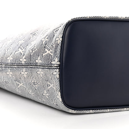 Louis Vuitton Monoglam Neverfull MM Blue 9 of 10