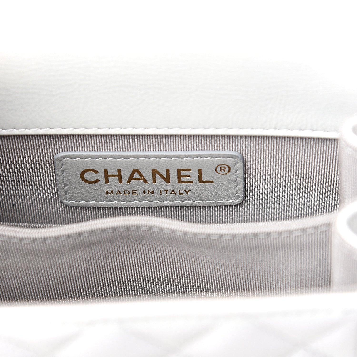 Chanel Calfskin Quilted North South Boy Flap Grey 5 of 9