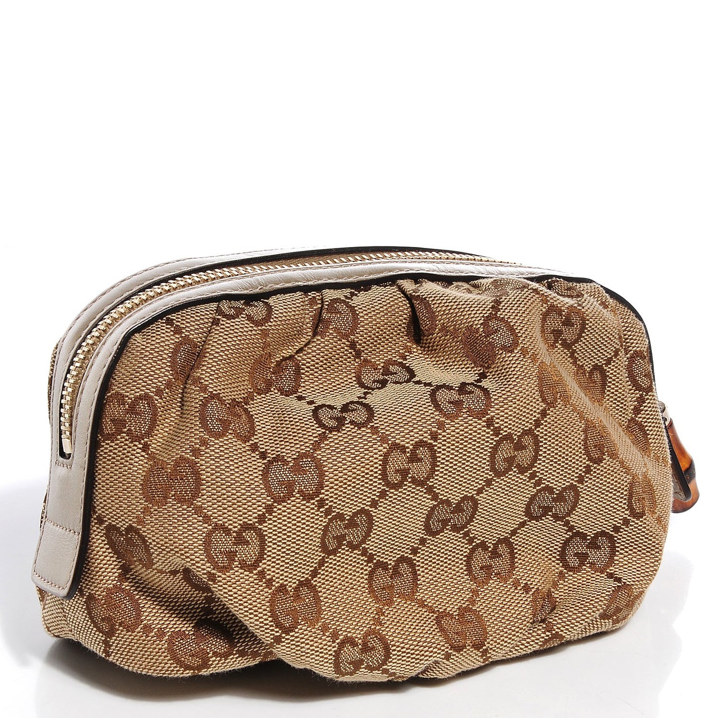 Monogram Bamboo Medium Cosmetic Case Metallic Gold