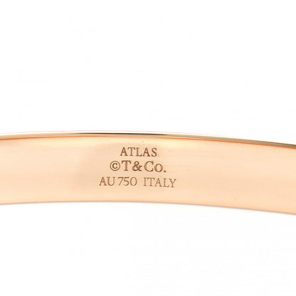 Tiffany 18K Rose Gold Diamond Atlas Closed Hinged Bangle Bracelet 4 of 5