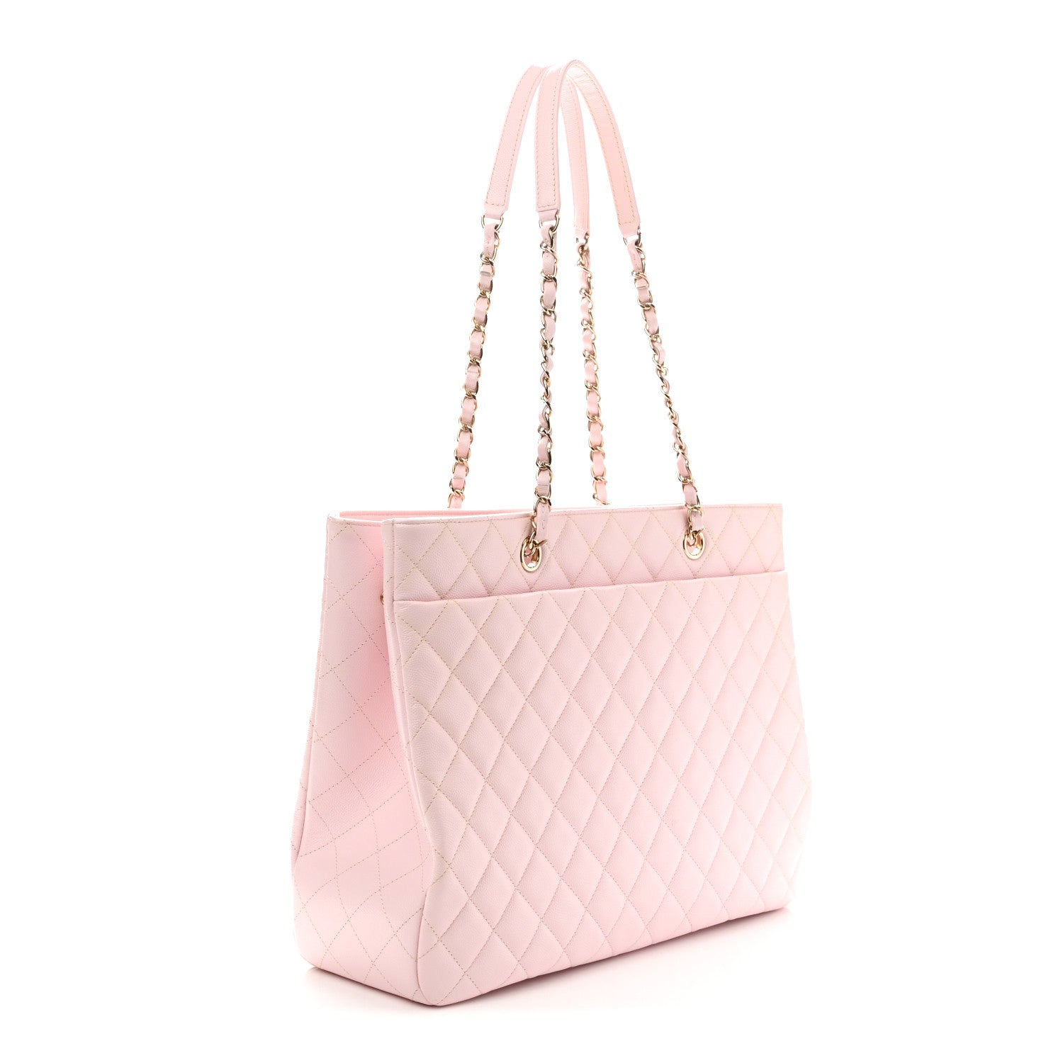 Chanel Caviar Quilted Large Classic Shopping Tote Light Pink 3 of 11