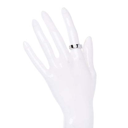 Cartier 18K White Gold 3 Diamond 5.5mm LOVE Ring 51 5.75 2 of 8