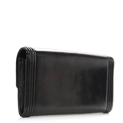 Chanel Glazed Calfskin Boy Flap Wallet Black 2 of 8