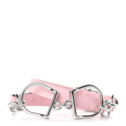 Hermes Swift Etrier Double Tour Bracelet T1 Rose Sakura 1 of 5