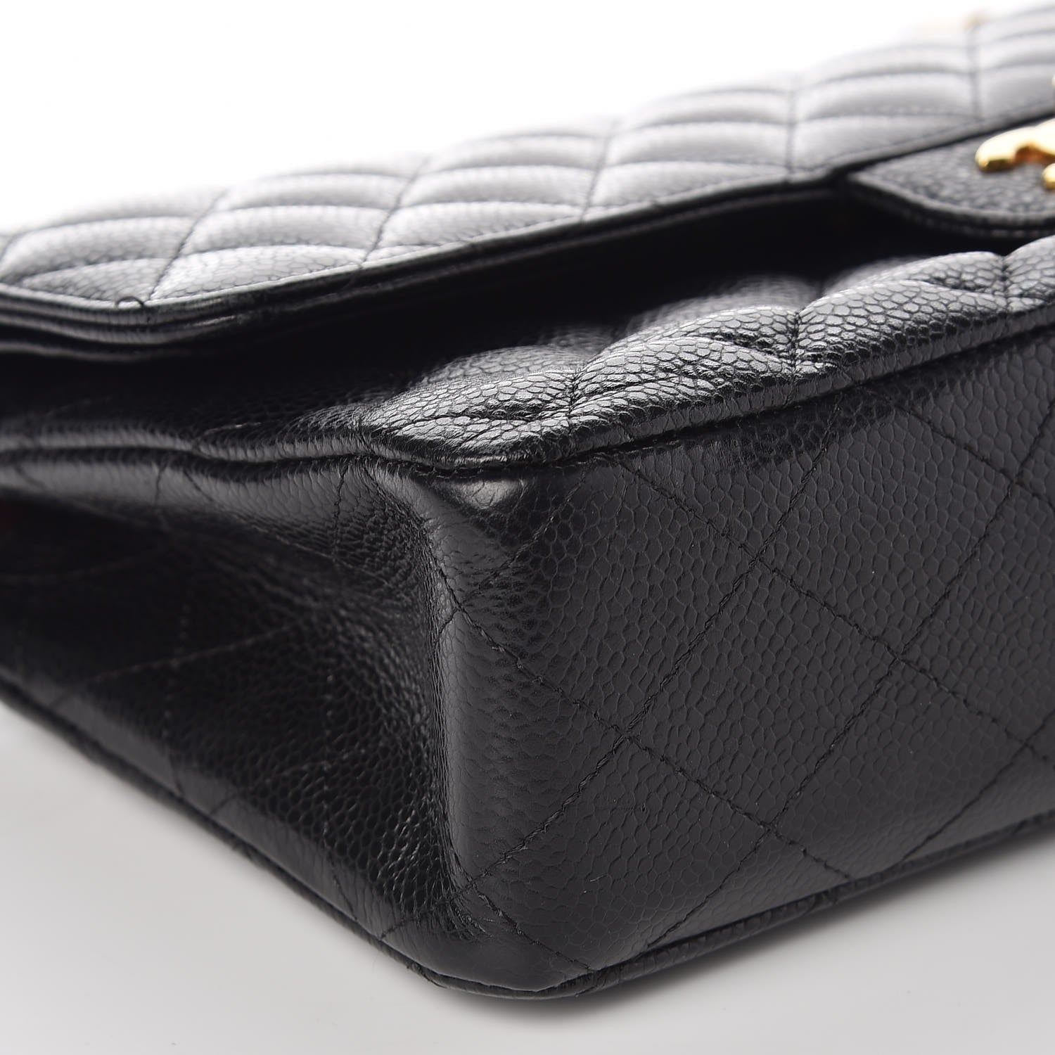 Chanel Caviar Quilted Medium Double Flap Black 12 of 13